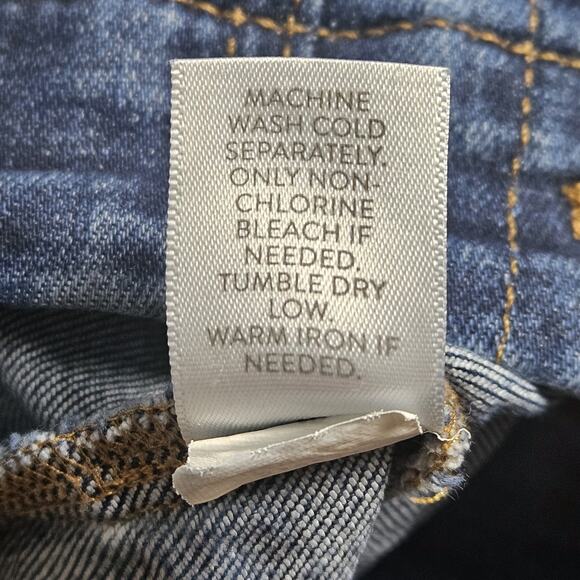 J. Jill Denim Jeans Pants Womens 6R Blue High Rise Straight Leg Raw Hem Casual - Picture 6 of 9